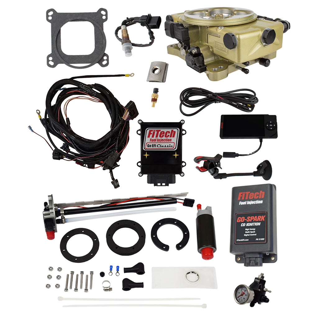 FiTech Fuel Injection 96220 Go EFI Classic Gold 650 HP EFI System Master Kit