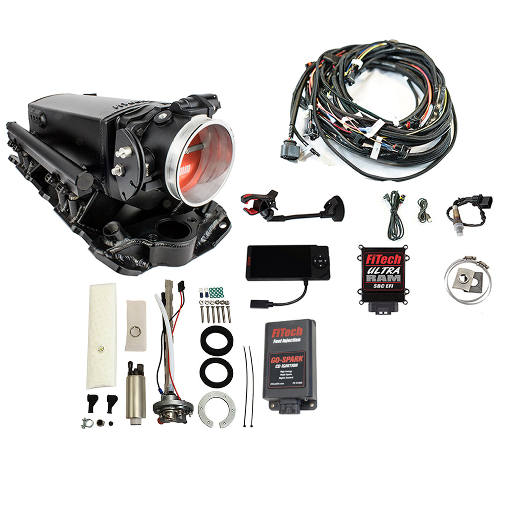 FiTech Fuel Injection 96231 Ultra Ram 650 HP Chevy Small Block EFI System Master Kit
