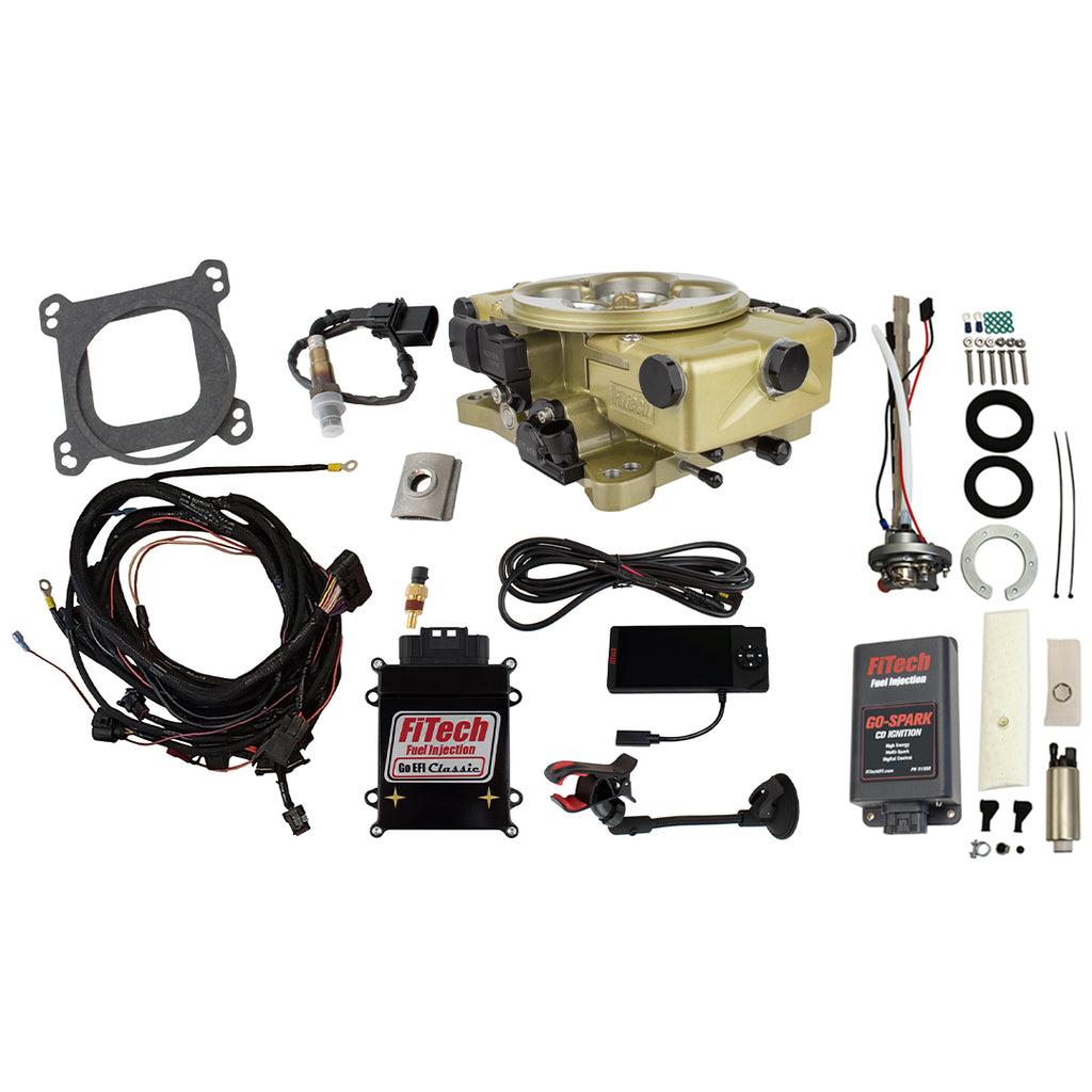 FiTech Fuel Injection 96320 Go EFI Classic Gold 650 HP EFI System Master Kit