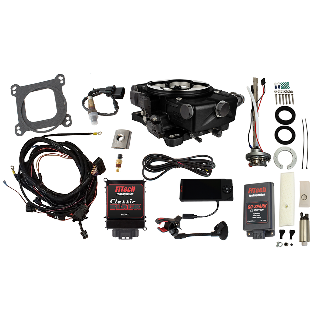 FiTech Fuel Injection 96321 Go EFI Classic Black 650 HP EFI System Master Kit