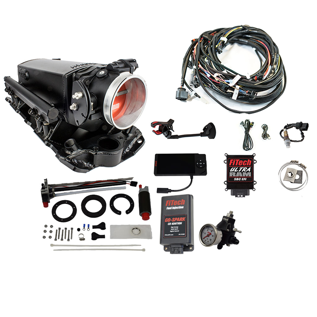 FiTech Fuel Injection 96331 Ultra Ram 650 HP Chevy Small Block EFI System Master Kit