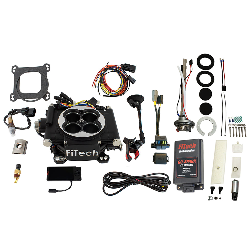 FiTech Fuel Injection 96502 Go EFI 4 600 HP Matte Black EFI System Master Kit