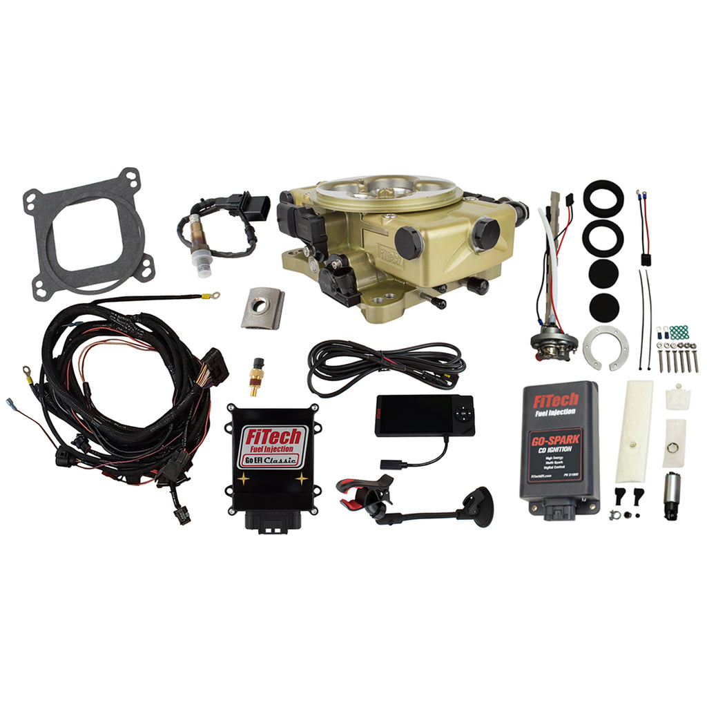 FiTech Fuel Injection 96520 Go EFI Classic Gold 650 HP EFI System Master Kit
