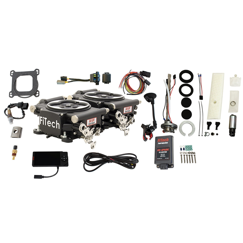 FiTech Fuel Injection 96562 Go EFI 2x4 625 HP Matte Black EFI System Master Kit