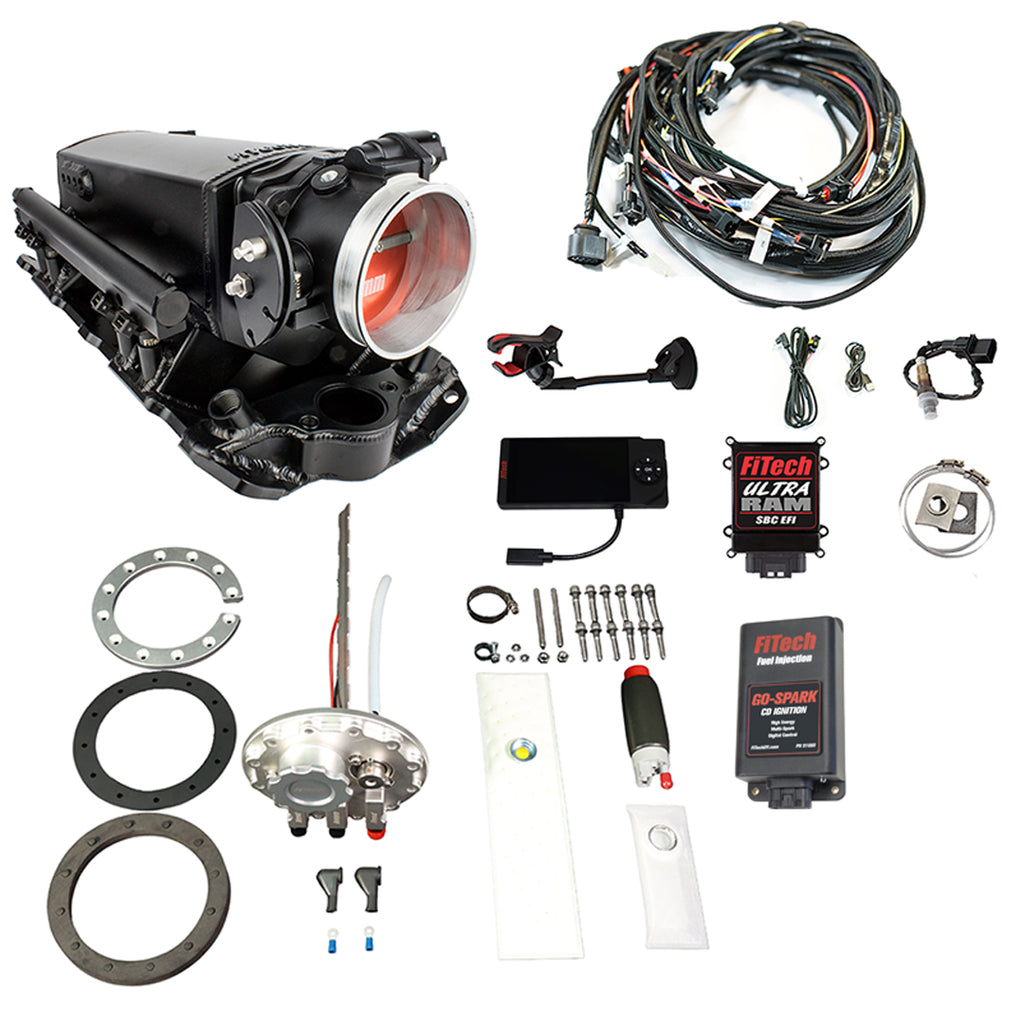 FiTech Fuel Injection 96731 Ultra Ram 650 HP Chevy Small Block EFI System Master Kit