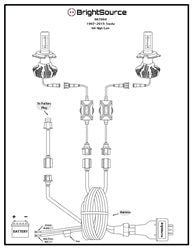BrightSource 967994 LED Kit; H4; Aluminum Heat Sink; 6500K; 2 year warranty; - Truck Part Superstore