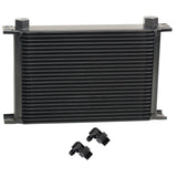 Derale 52586 25 Row Series 10000 Stack Plate Fluid Cooler, 90 degree swivel -6AN