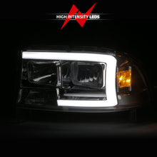 Load image into Gallery viewer, 97-04-Dodge-DakotaDurango-Crystal-Headlight-Set-W-Light-Bar-Chrome-Housing