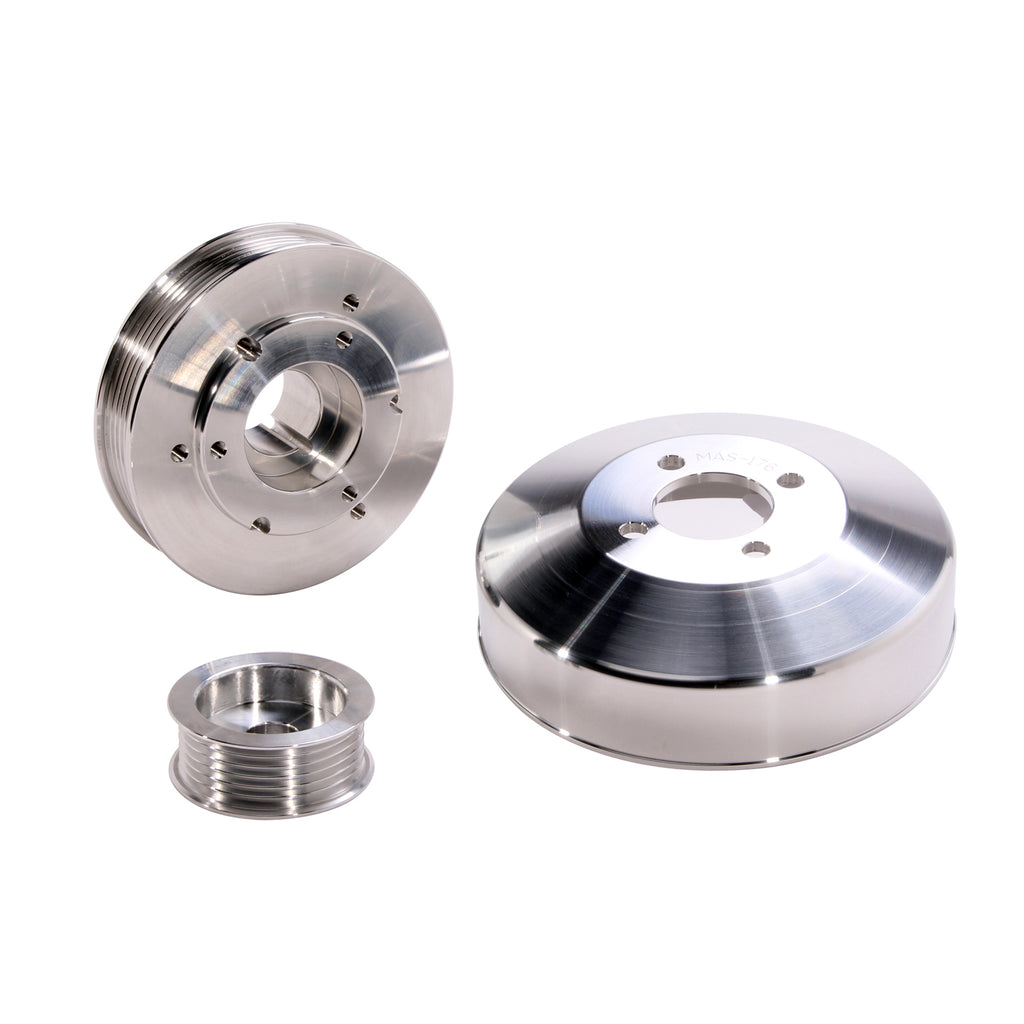 97-04-Ford-F150-Expedition-4.6-5.4-Underdrive-Pulley-Kit---Lightweight-Cnc-Billet-Aluminum-(3Pc)