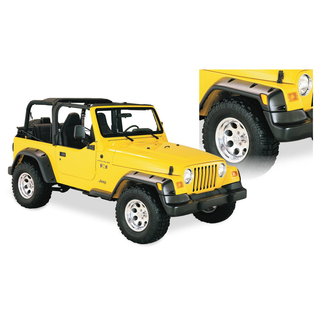 97-06-Jeep-Tj-Fender-Flares-Large-Pocket-Style-Euro-Ribicon-Conversion-Package---Black