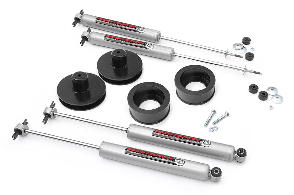 Rough Country 65830 Suspension Lift Kit w/Shocks for Select Jeep TJ, Jeep Wrangler