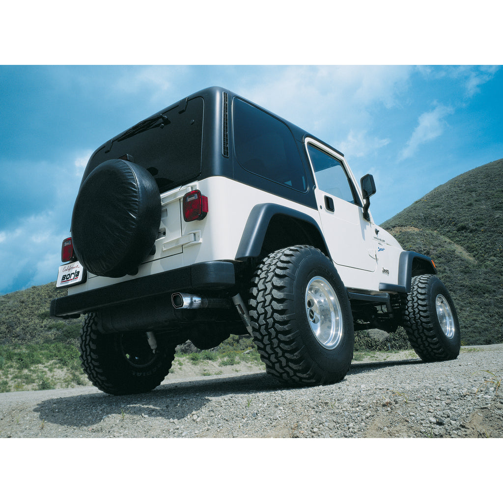 97-99-Jeep-Wrangler-2.54.0L-WO-Hitch-Cat-Back-2.25In-Single-Sqr-Angle-Cut-Phntm-Rear