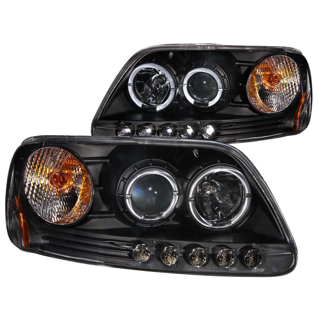9702-Expedition9703-F150-Headlights-Projector-1Pc-With-Halo-Led-Black-DrivePass