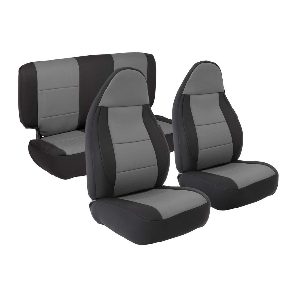9702-Tj-Neoprene-Front-And-Rear-Seat-Cover-Set;-BlackGray