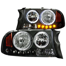 Load image into Gallery viewer, 9704-Dakota9803-Durango-Headlights-1-Pc.-Crystal-Clear-Black-WAmber-Reflectors-DrivPass