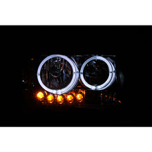 Load image into Gallery viewer, 9704-Dakota9803-Durango-Headlights-1-Pc.-Crystal-Clear-Black-WAmber-Reflectors-DrivPass