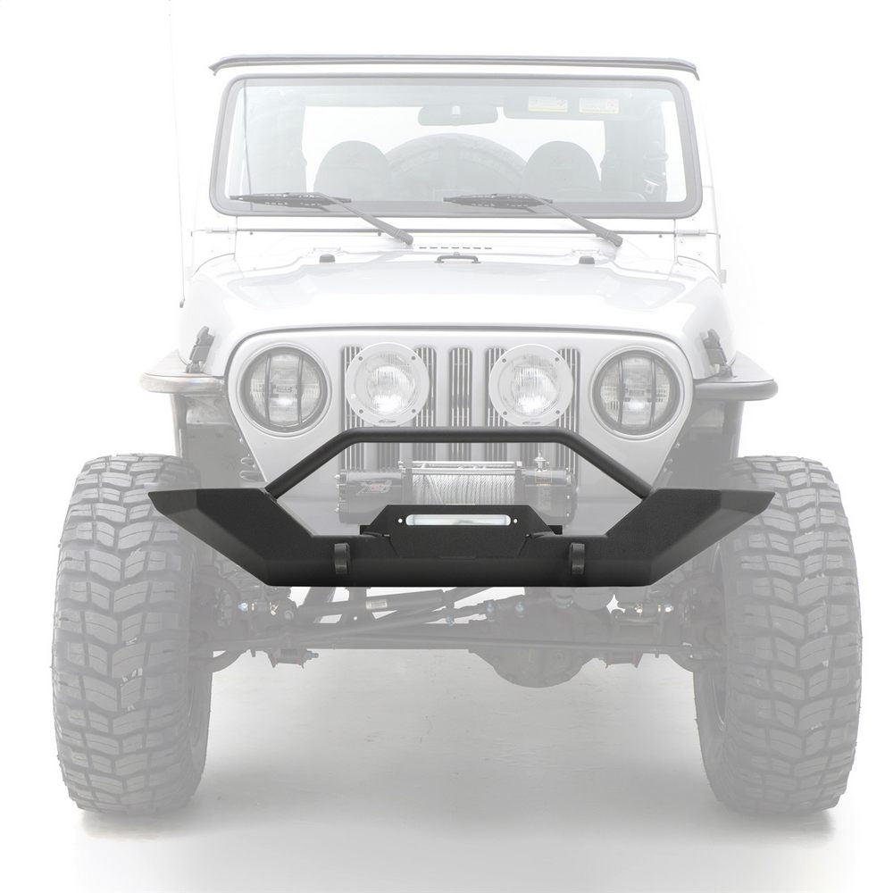 9706-Wrangler-TjLj-Xrc-Rock-Crawler-Front-Bumper-WGrille-Guard--Dring-Mounts;-Black-Textured