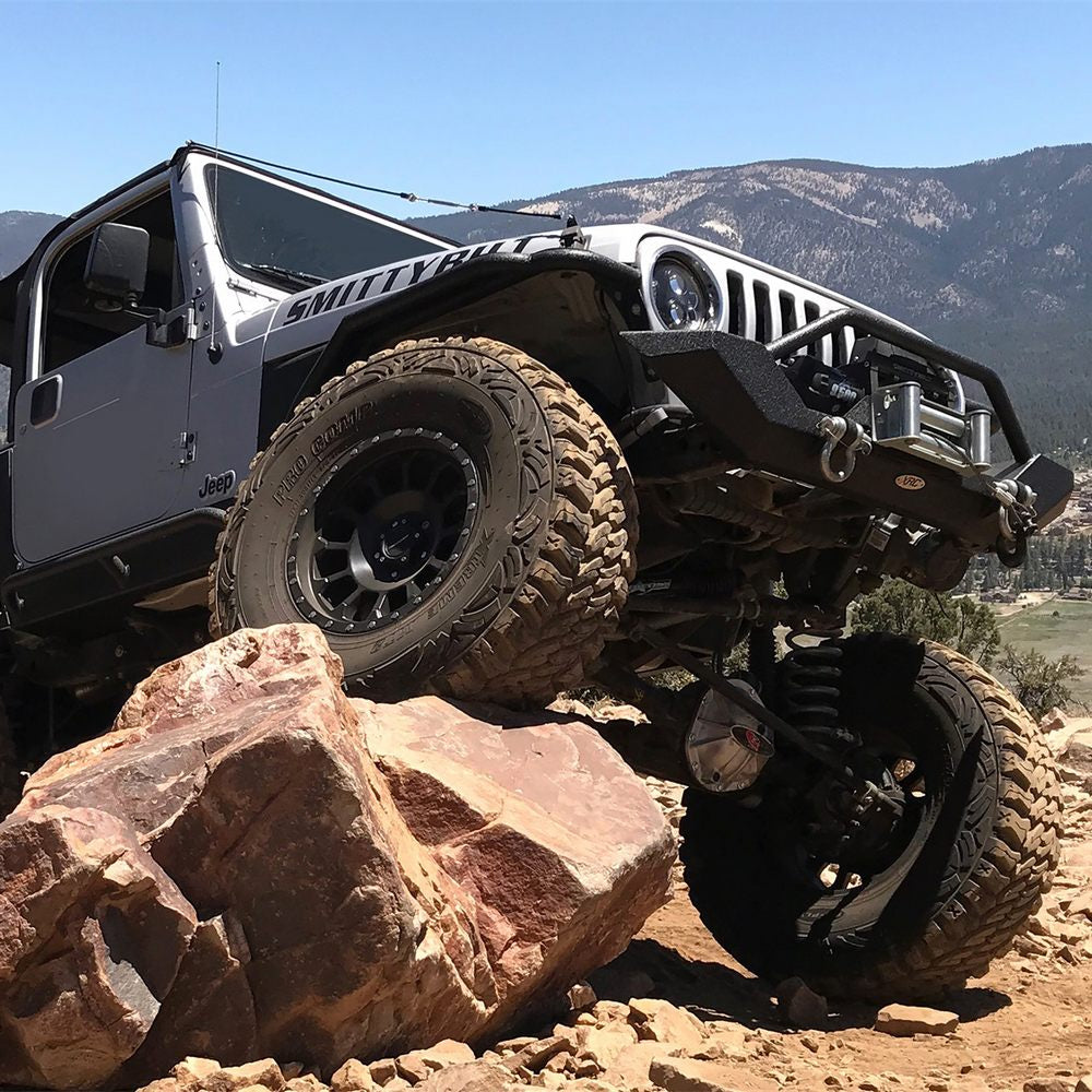 9706-Wrangler-TjLj-Xrc-Rock-Crawler-Front-Bumper-WGrille-Guard--Dring-Mounts;-Black-Textured