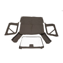 Load image into Gallery viewer, 9706-Wrangler-WClear-Windows-Khaki-Diamond-Complete-Repl-Soft-Top-Kit-For-Full-Steel-Doors