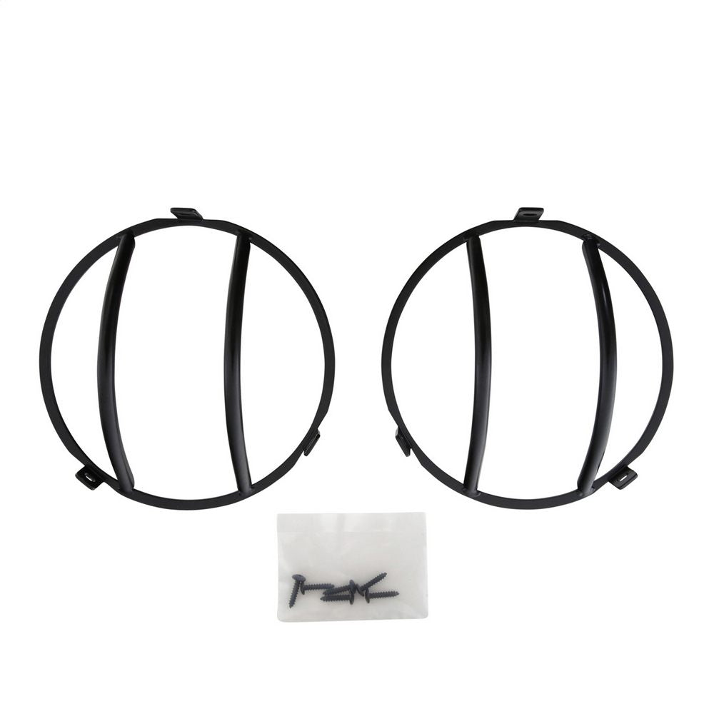 9706-Wrangler-(TjLj)-Euro-Head-Light-Guards-Black-2-Piece