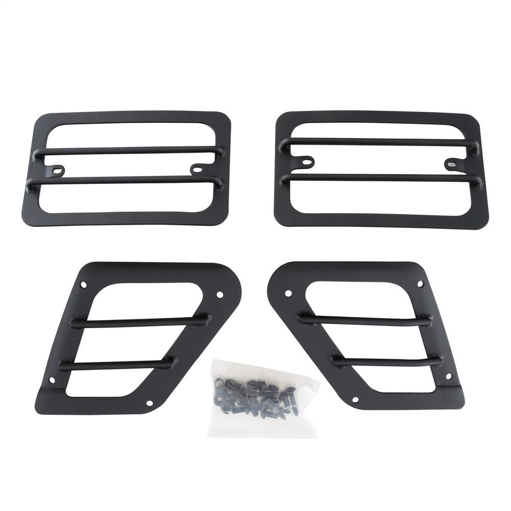 9706-Wrangler-(TjLj)-Euro-Turn-Signal-Guards-Black-4-Piece