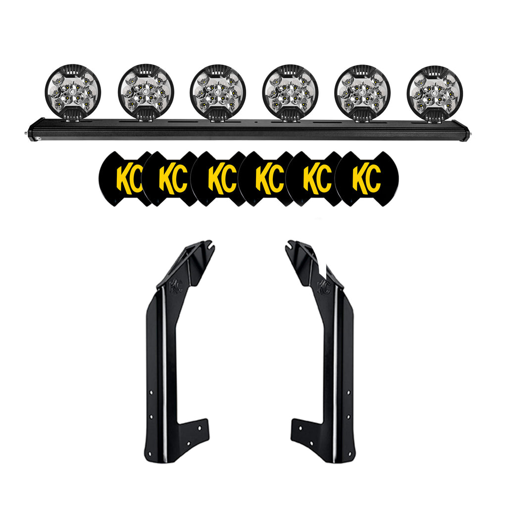 KC HiLiTES 97063 SLIMLITE LED Xross 50" Ovrhd 6-Lt - 07-18 Jeep Wrangler JK for Select Jeep Wrangler, Jeep Wrangler JK