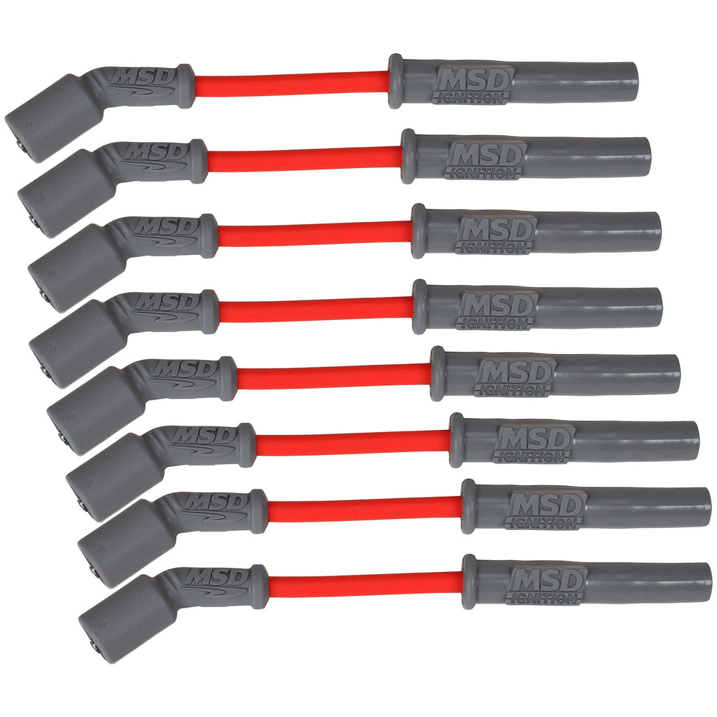 9708-CorvetteCamaro-Gm-Ls1-Super-Conductor-Spark-Plug-Wire-Set-Red-Jacke