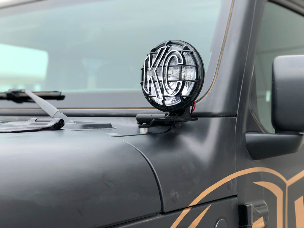 KC HiLiTES 97114 KC Apollo Pro Halogen 6in Spread 2-Light System - 2018-2024 Jeep JL/4xe/JT for Select Jeep Gladiator, Jeep Wrangler