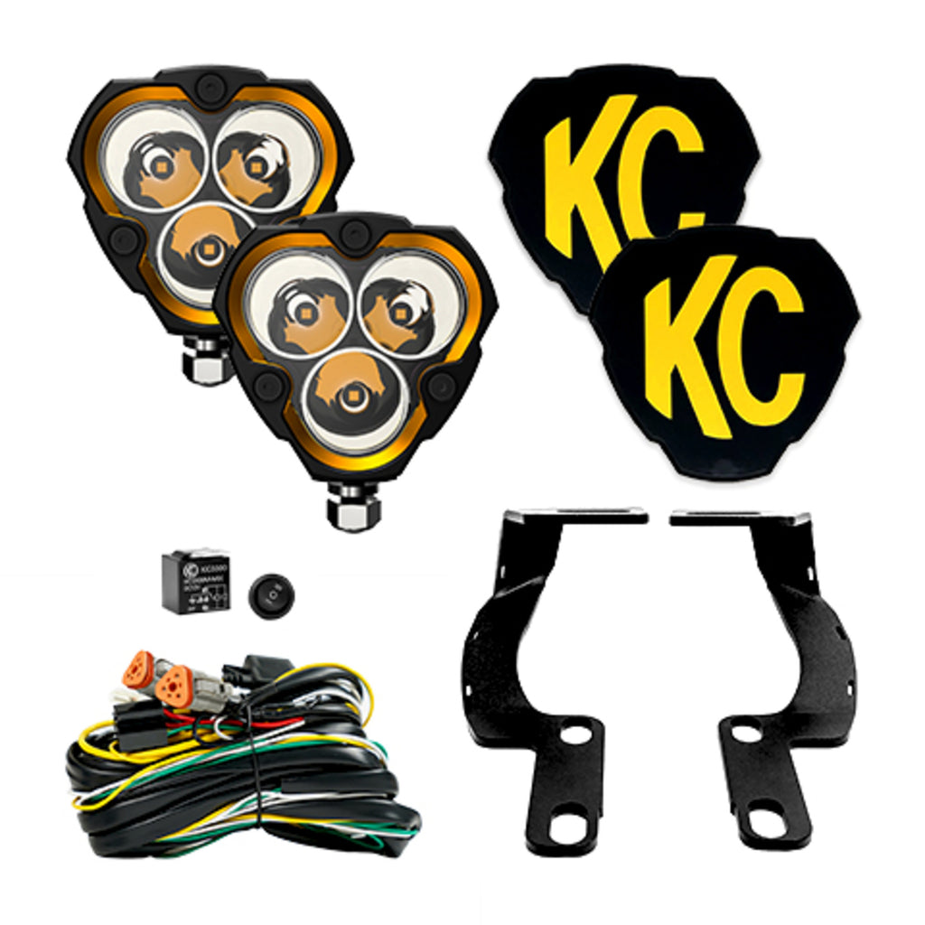 KC HiLiTES 97130 KC FLEX ERA 3 LED 3.5in Spot 2-Light System 2002-2009 Toyota 4Runner for Select Toyota 4Runner
