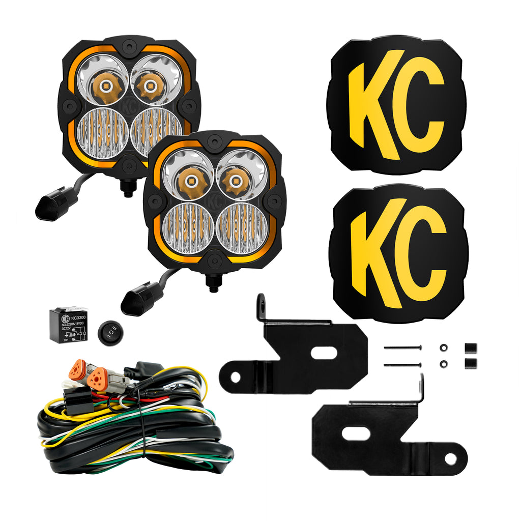 KC HiLiTES 97141 Does not fit Jeep Mojave, Sand Runner or 392 Editions for Select Jeep Gladiator, Jeep Wrangler