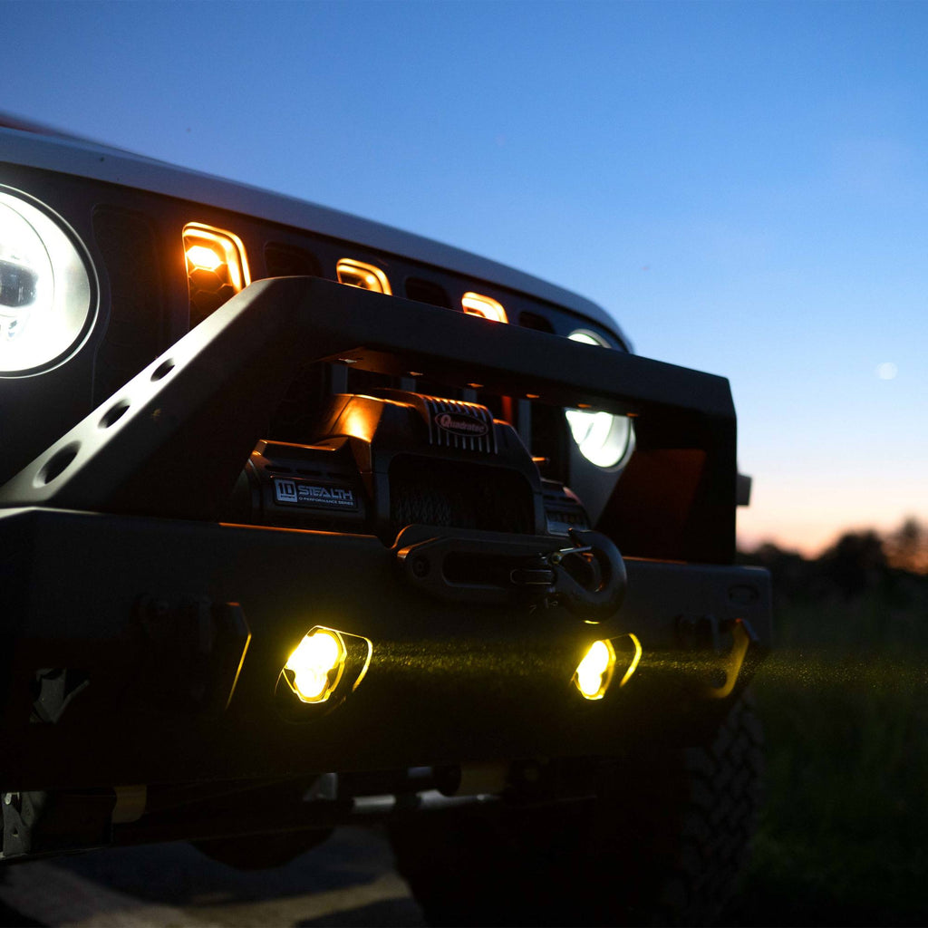 KC HiLiTES 97147 KC FLEX ERA 3 LED DM SAE FOG 2-LIGHT MSTR KIT 10-24 JEEP JK JL JT AFTERMARKET for Select Jeep Gladiator, Jeep Wrangler, Jeep Wrangler JK