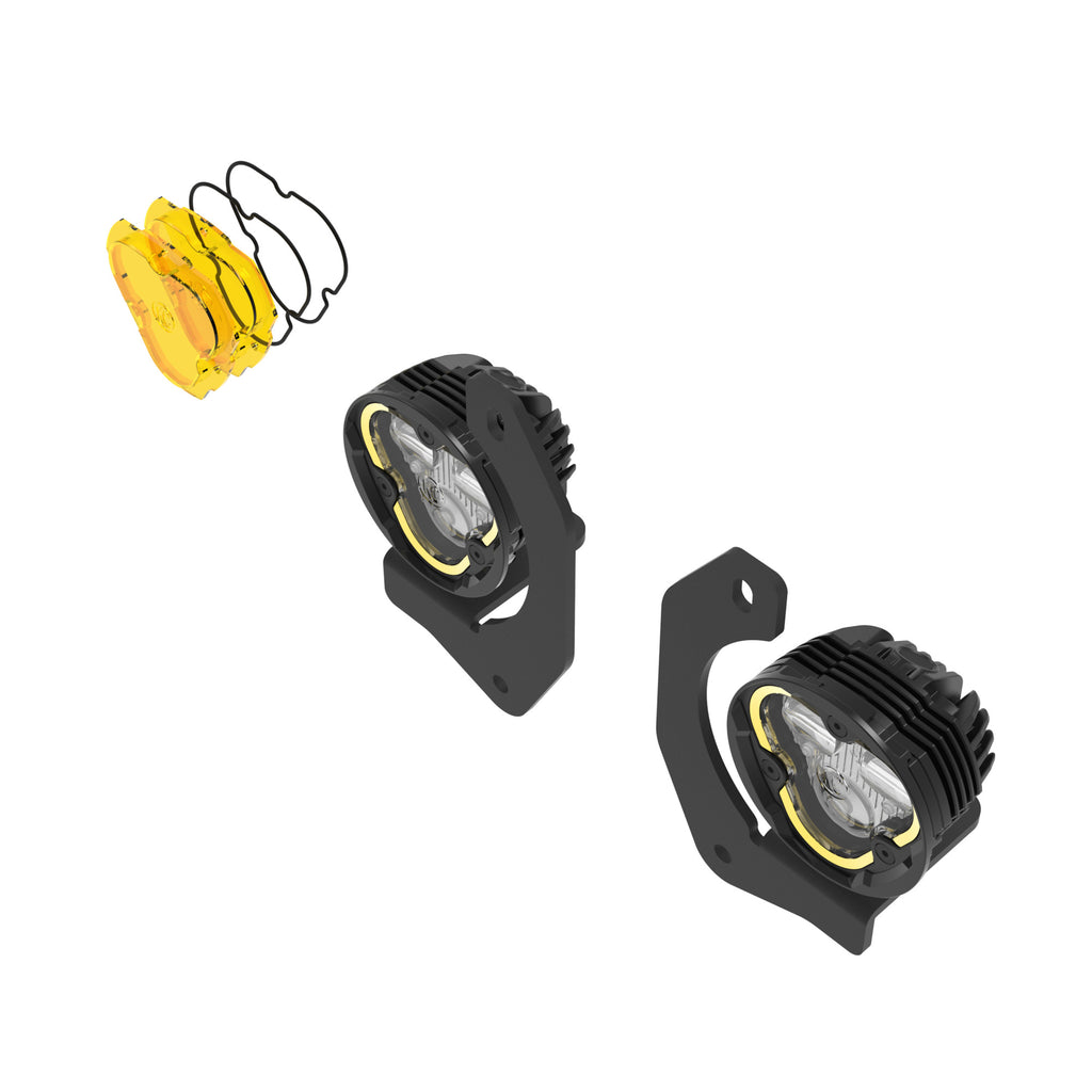 KC HiLiTES 97149 KC FLEX ERA 3 LED DM SAE FOG 2-LIGHT MSTR KIT 10-24 JEEP JK JL JT WINCH BUMPER for Select Jeep Gladiator, Jeep Wrangler, Jeep Wrangler JK