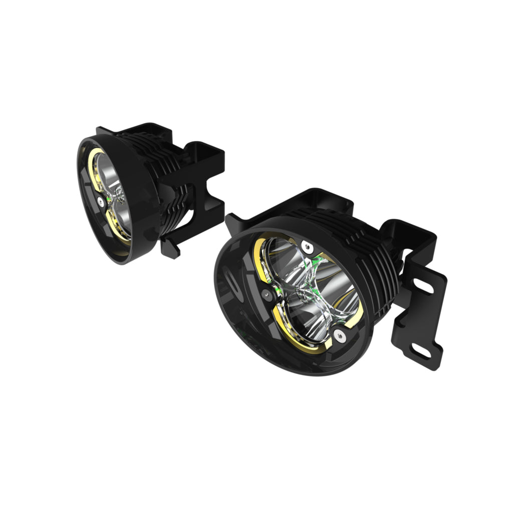 KC HiLiTES 97152 KC FLEX ERA 3 LED 3.5in Spot 2-Light Fog Pocket System Toyota for Select Toyota 4Runner, Toyota Tacoma, Toyota Tundra