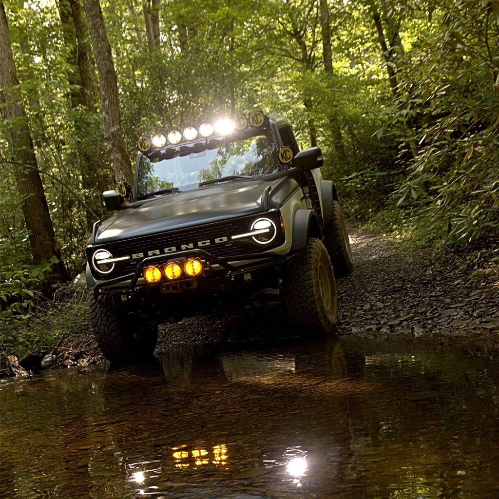 KC HiLiTES 97160 KC Pro6 LED 6in Ditch Wide-40 Driving 2-Light System - 2021+ Ford Bronco for Select Ford Bronco