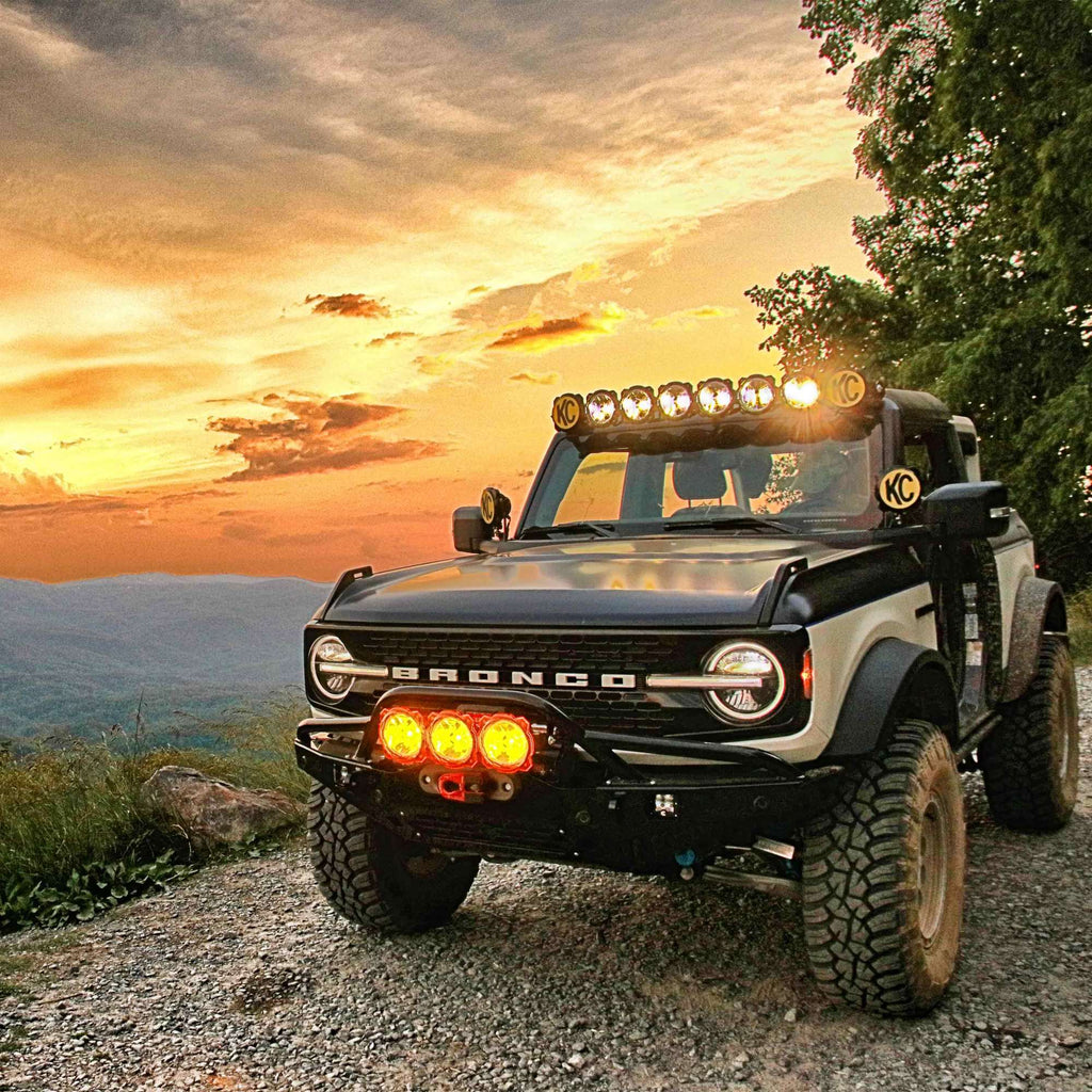 KC HiLiTES 97160 KC Pro6 LED 6in Ditch Wide-40 Driving 2-Light System - 2021+ Ford Bronco for Select Ford Bronco