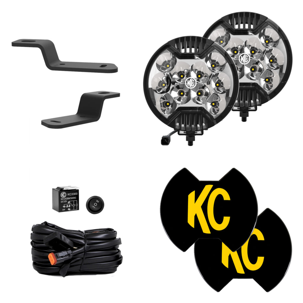 KC HiLiTES 97161 KC SLIMLITE LED Ditch Spot 2-Light System - 2021+ Ford Bronco for Select Ford Bronco