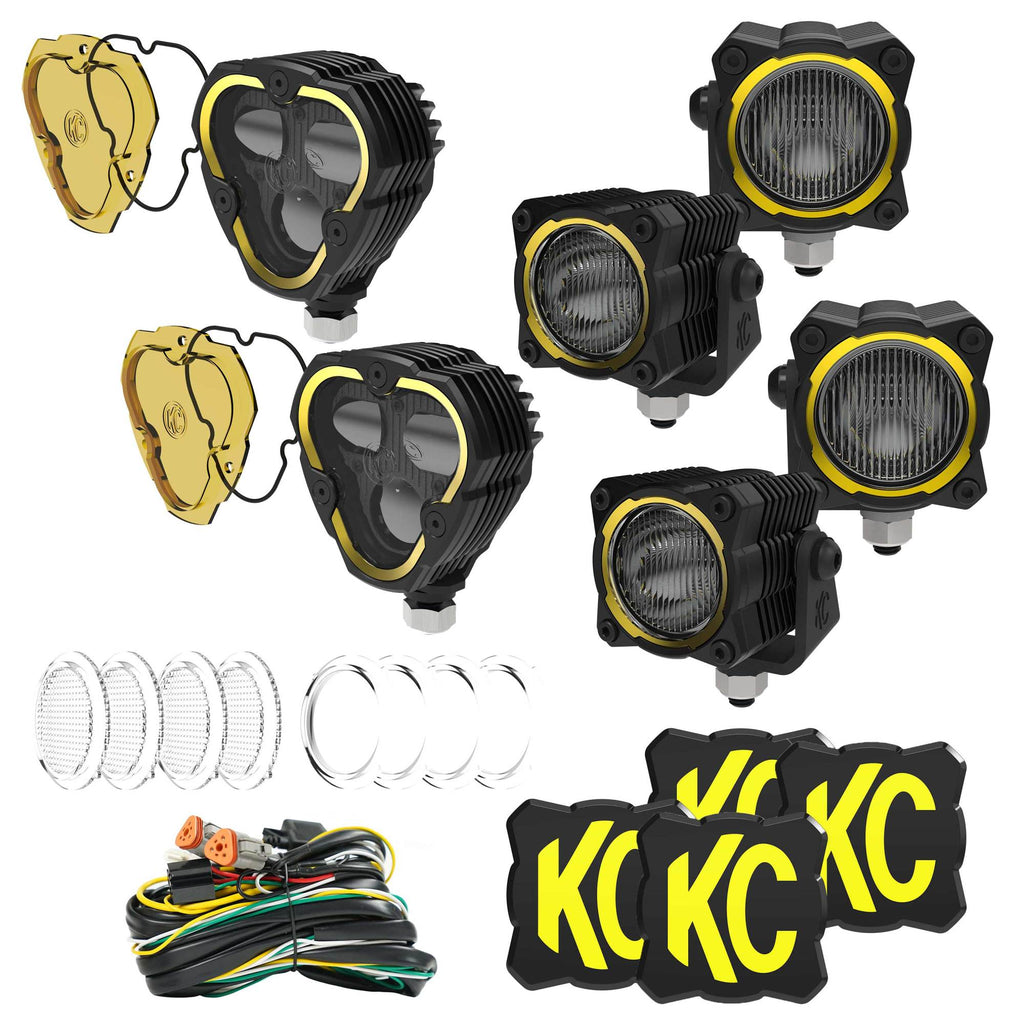 KC HiLiTES 97169 Hybrid Front Bumper LED Light Kit - SAE System for Select Ford Bronco