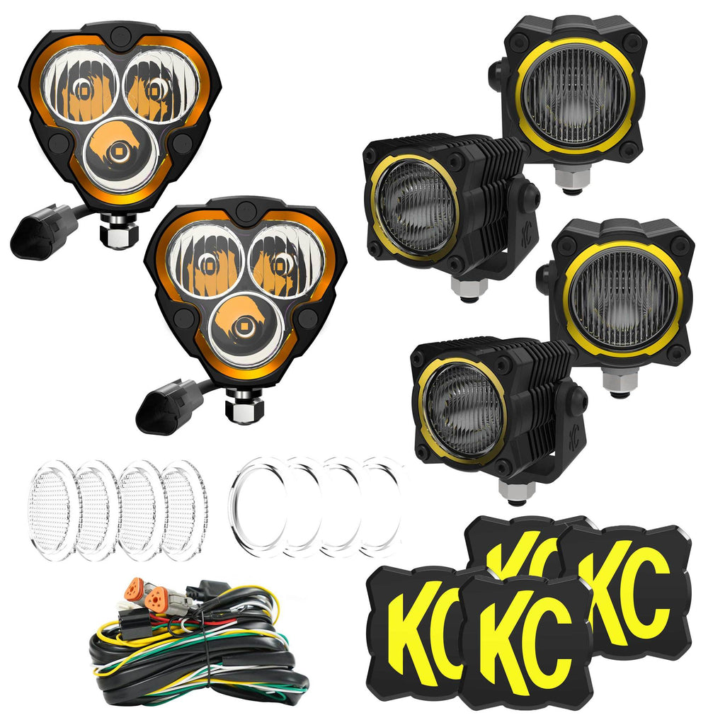 KC HiLiTES 97170 Hybrid Front Bumper LED Light Kit - Off-Road System for Select Ford Bronco