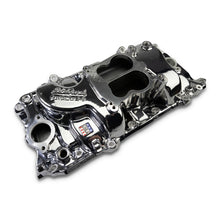 Load image into Gallery viewer, Performer-2-O-Manifold-For-1965-90-BB-Chevy-Oval-Port-Heads,-Chrome-Plasma