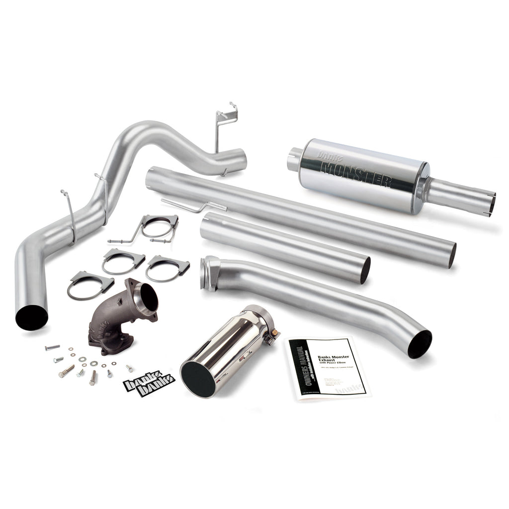 98-02-Dodge-5.9L-Ext-Cab-Monster-Exh-W-Power-Elbow---Ss-Single-Exh-W-Chrome-Tip