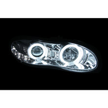 Load image into Gallery viewer, 9802-Camaro-Headlights-Projector-With-HaloChrome-Clear-With-Amber-Reflectors