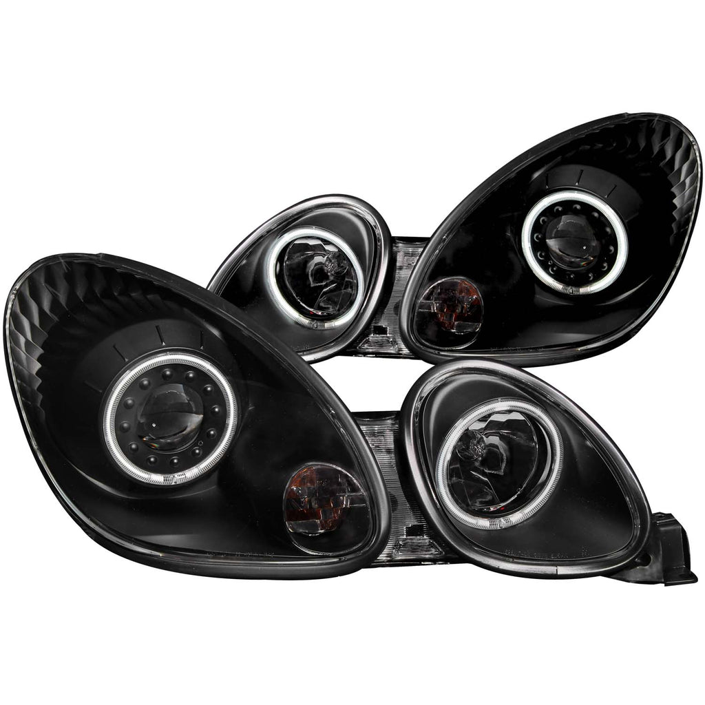 9805-Gs300400-Headlights-Projector-With-HaloBlack-Clear-With-Amber-Reflectors