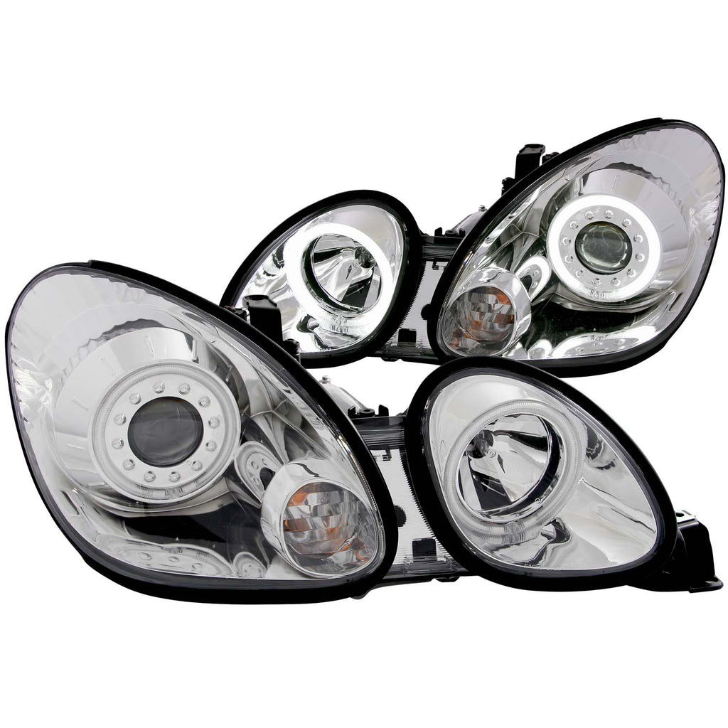 9805-Gs300400-Headlights-Projector-With-HaloChrome-Clear-With-Amber-Reflector-DrivePass