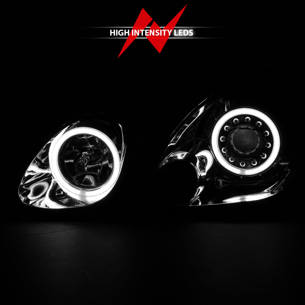 9805-Gs300400-Headlights-Projector-With-HaloChrome-Clear-With-Amber-Reflector-DrivePass