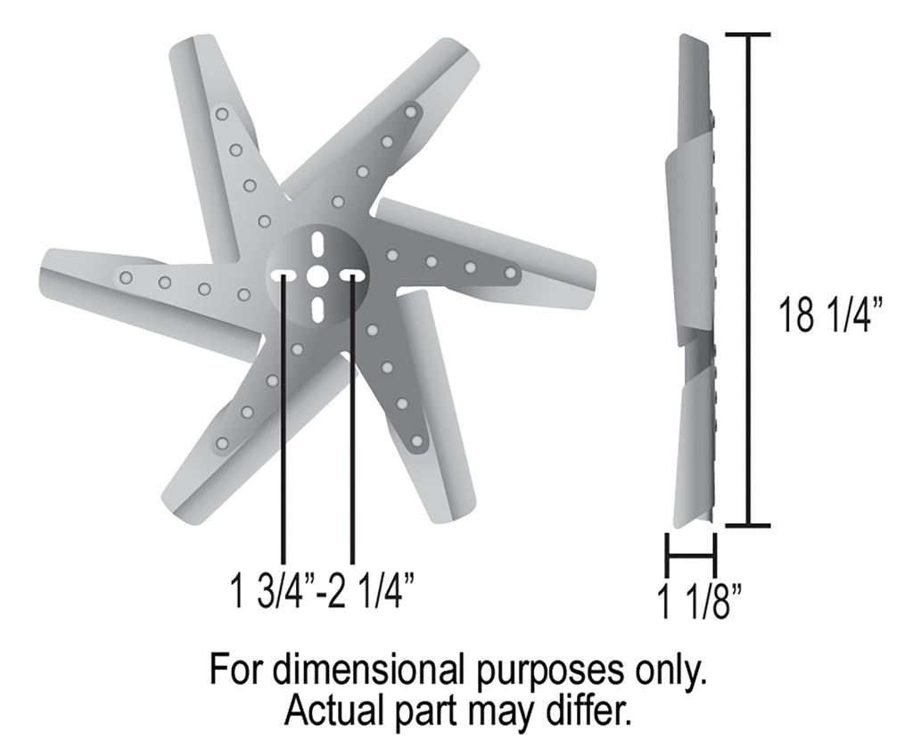 18-High-Performance-Aluminum-Standard-Rotation-Flex-Fan-Red-Blade-W-Chrome-Hub