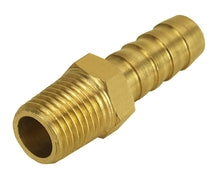 Load image into Gallery viewer, Derale 98100 Straight Hose Barb Fitting, 1/4" NPT Male x 3/8" Barb, Each