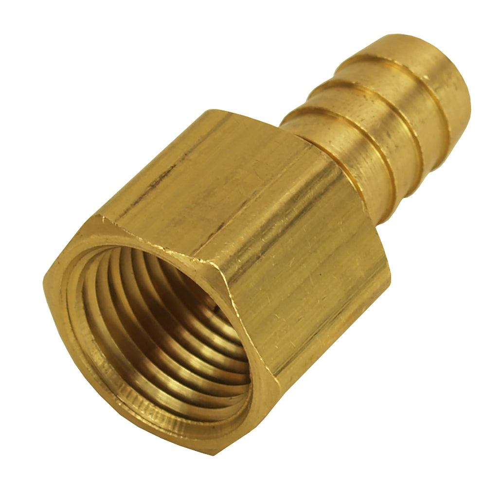 Derale 98106 Straight Hose Barb Fitting, 1/2" NPT Female x 1/2" Barb, Each