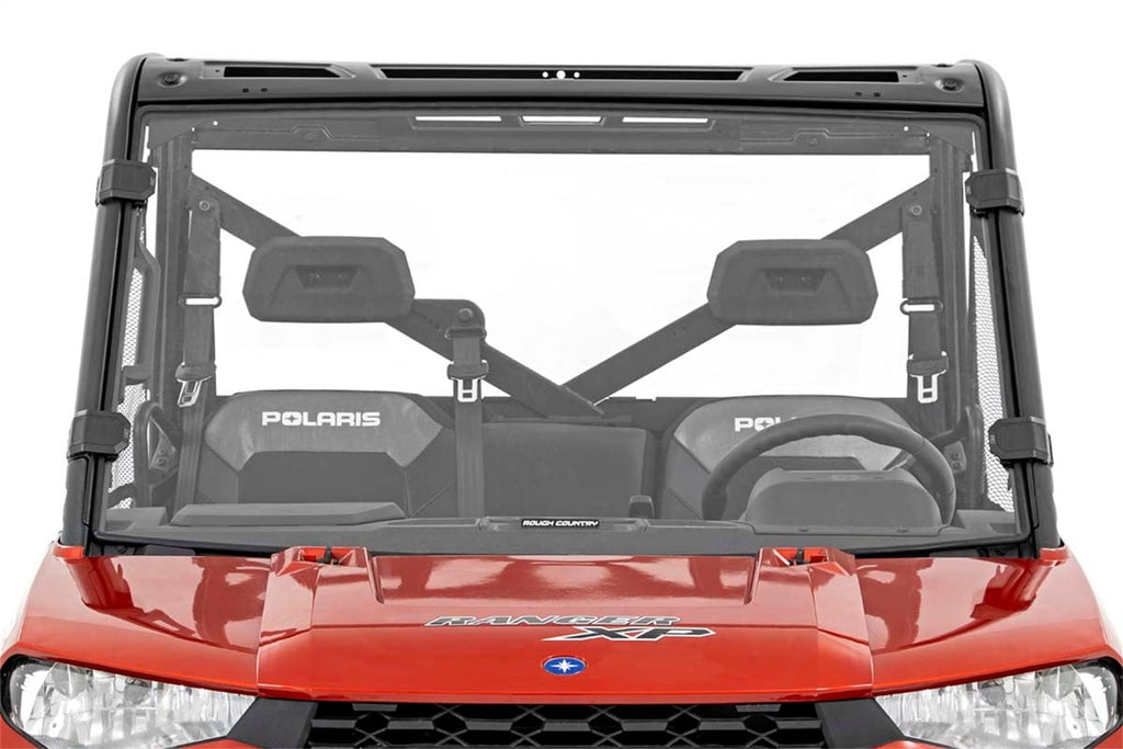 Rough Country 98132010 Windshield for Select Polaris Ranger 1000, Polaris Ranger EPS, Polaris Ranger Premium, Polaris Ranger 900 XP, Polaris Ranger 900 XP Bronze Mist LE, Polaris Ranger 900 XP Deluxe, Polaris Ranger 900 XP EPS, Polaris Ranger 900 XP EPS