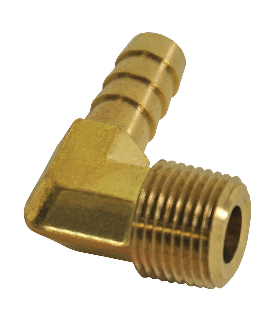 Derale 98233 3/8" NPT Male x 3/8" Barb 90° Hose Fitting, Each