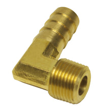 Load image into Gallery viewer, Derale 98234 3/8" NPT Male x 1/2" Barb 90° Hose Fitting, Each